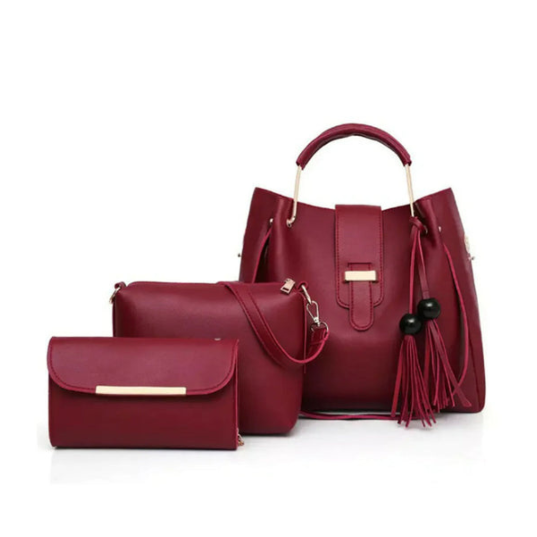 Elegant Tote 3-Piece-Blue