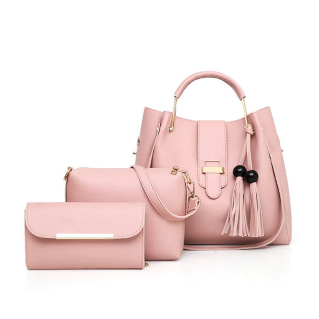 Elegant Tote 3-Piece-Beige