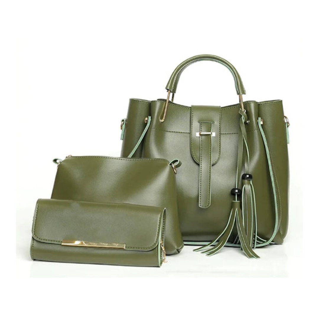 Elegant Tote 3-Piece-Green